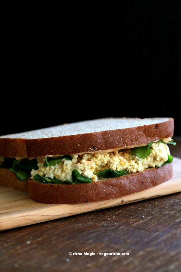 5 Minute Tofu Egg Salad Sandwich