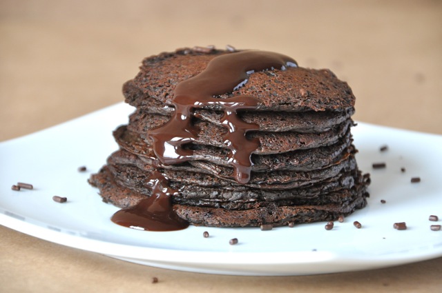 Vegan Black Bean Brownie Pancakes