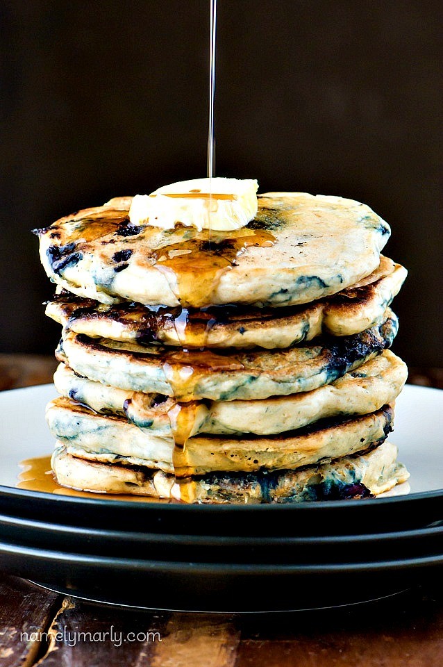 Vegan Blueberry Buttermilk Pancakes