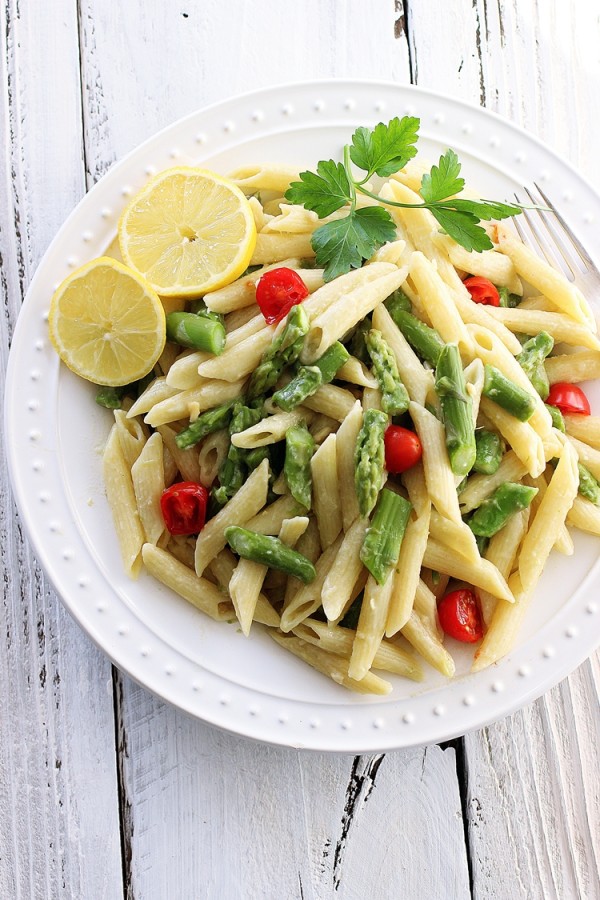 asparagus vegan pasta