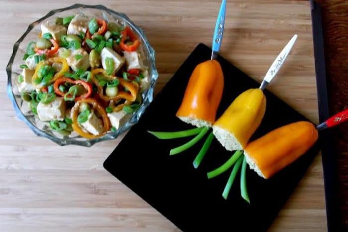 baked tofu peppers recipe