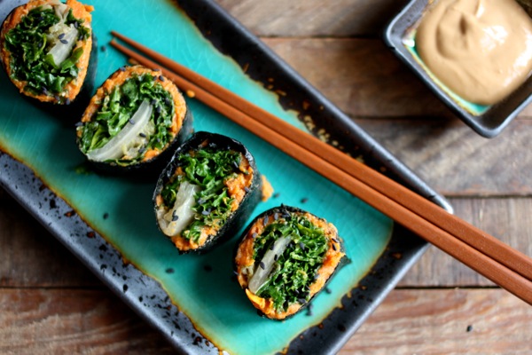 vegan nori sushi rolls