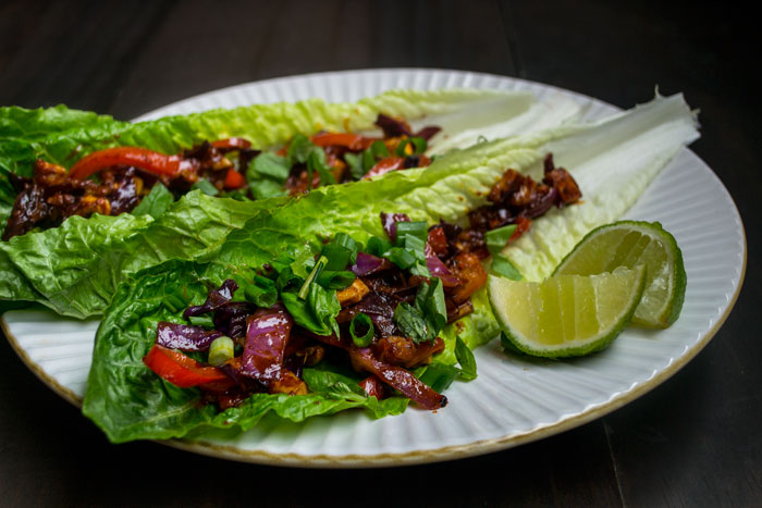 thai tofu lettuce wraps vegan recipe