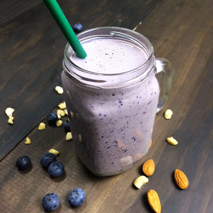 high protein blueberry smoothie vegan