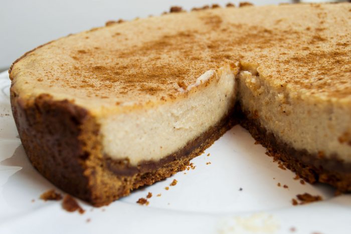 vegan eggnog cheesecake