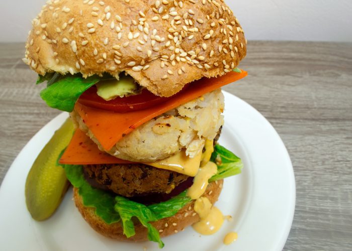 black-and-white-bean-double-cheeseburger-vegan