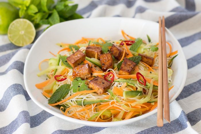 VIETNAMESE COLD NOODLE SALAD WITH TOFU
