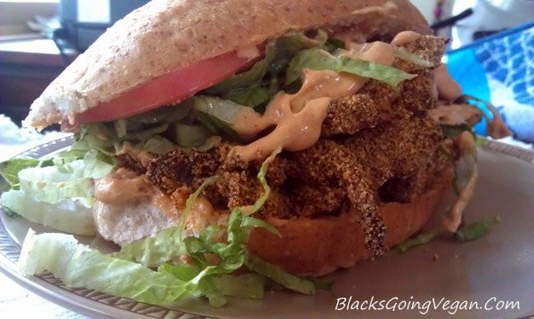 New Orleans Style Vegan Po' Boy Sandwich with Authentic Remoulade Sauce - Vegan Cajun Recipes