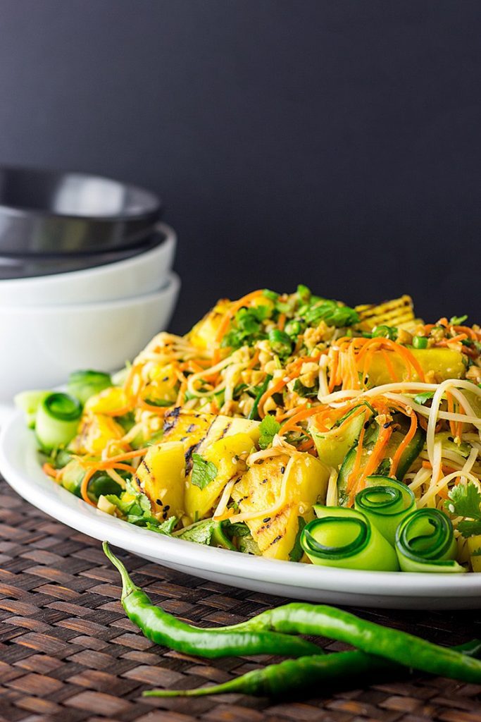 THAI NOODLE SALAD WITH GRILLED PINEAPPLE
